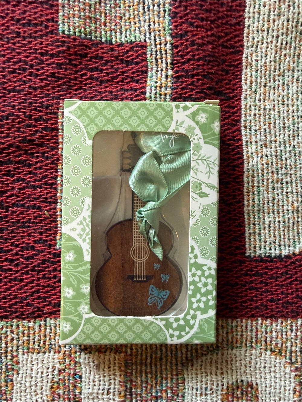 Taylor Swift Guitar Ornament Debut Butterflies Christmas